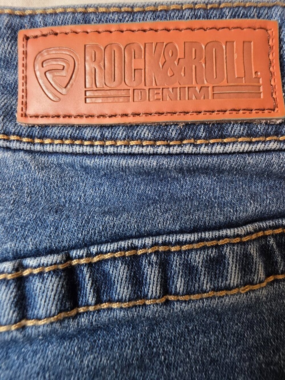 Rock & Roll Denim Women's Bellbottom High Waist Jeans, Size 29" x 32" - Picture 7 of 10
